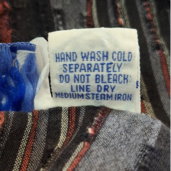 BFA Classics Shirt Womens Medium Vintage Bohemian Pullover Striped Coastal Beach - Picture 7 of 7